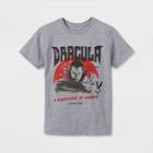 Universal Boys' Dracula Halloween Short Sleeve Graphic T-shirt - Heather Gray