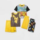Boys' Pokemon 5pc Pajama Set - Yellow/black