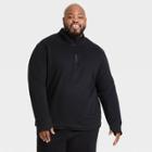 Men's Tall Standard Fit Collared Sweatshirt - Goodfellow & Co Black