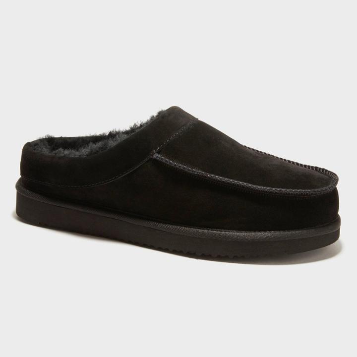 Men's Dluxe By Dearfoams Lith Slide Slippers - Black