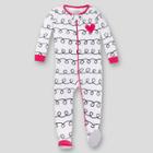 Lamaze Toddler Girls' Organic Cotton Long Sleeve Snug Fit Footed Pajama - Pink/white
