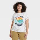 National Park Foundation Women's Plus Size Yosemite Short Sleeve Graphic T-shirt - White Tie-dye