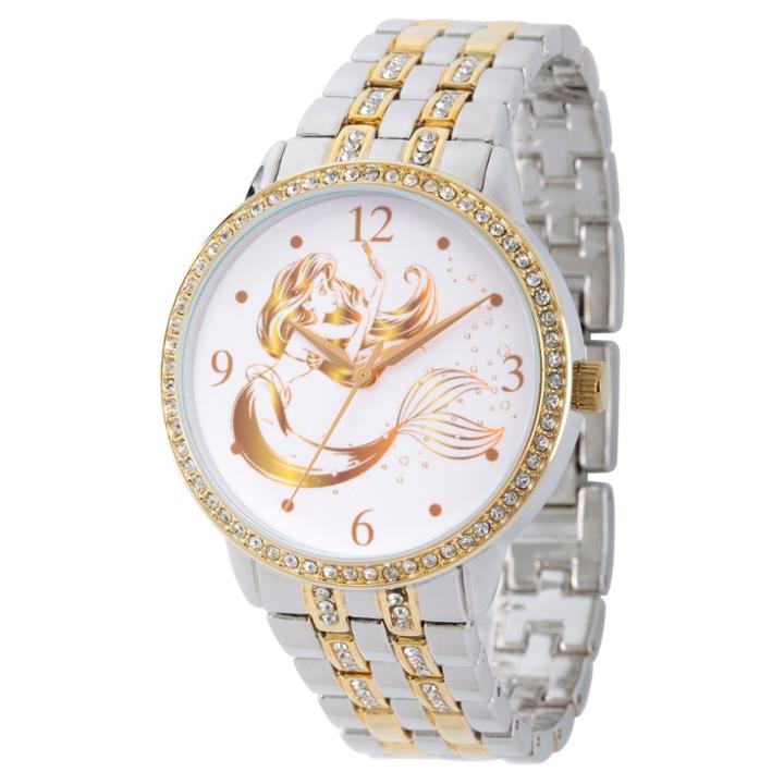 Women's Disney Princess Ariel Two Tone Alloy Glitz Watch - Two Tone,