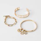 Girls' 3pk 'born To Shine' Bracelet Set - Art Class Gold