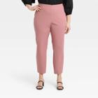 Women's Plus Size High-rise Slim Fit Ankle Pants - A New Day Purple