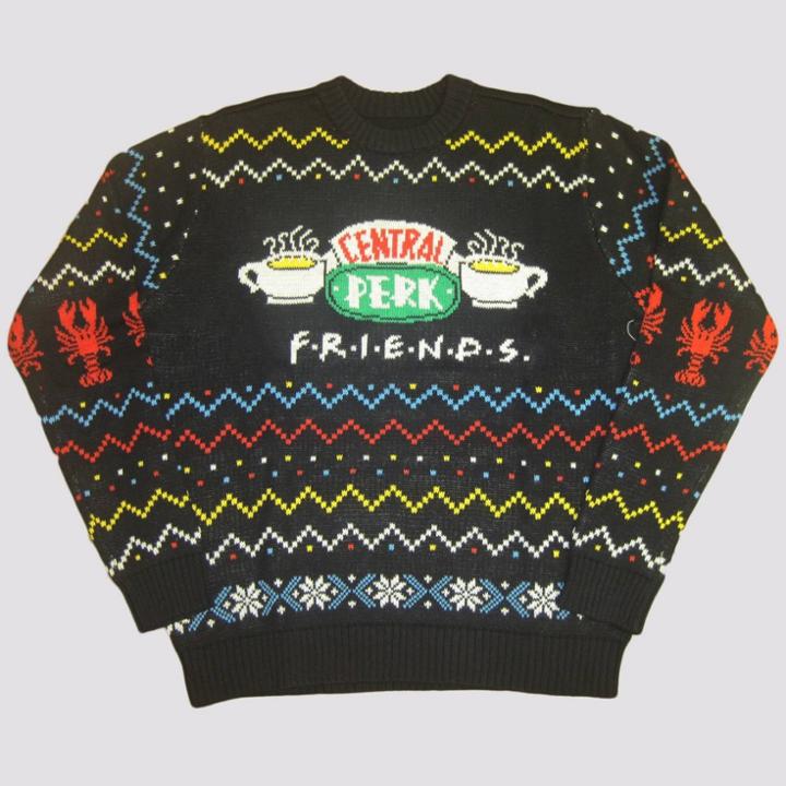 Men's Friends Ugly Holiday Sweater - Black
