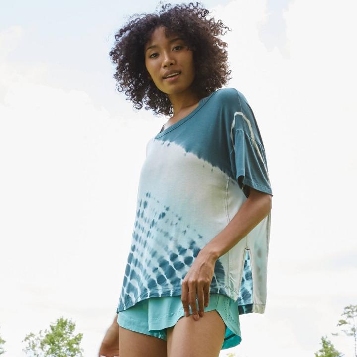 Women's Short Sleeve Top - Joylab Heather Navy