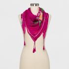 Women's Floral Print Oblong Scarf - A New Day Pink