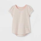 Toddler Girls' Striped Short Sleeve T-shirt - Cat & Jack Peach