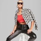 Women's Faux Leather High-rise Leggings With O-ring Zipper - Wild Fable Black