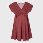 Polka Dot Short Sleeve Crepe Maternity Dress - Isabel Maternity By Ingrid & Isabel Rose