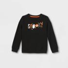 Girls' Halloween Printed Pullover Sweatshirt - Cat & Jack Black