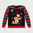 Gender Inclusive Plus Size Gingerbread Long Sleeve Sweater - 33 Degrees - Black 1x, Adult Unisex,
