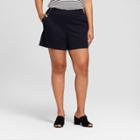 Women's Plus Size Sailor Shorts - A New Day Navy