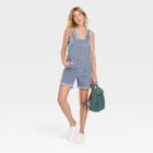 Women's Denim Boyfriend Shortalls - Universal Thread Blue