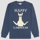 Well Worn Men's Happy Llamakkah Graphic Sweatshirt - Heathered Deep Navy S, Size: