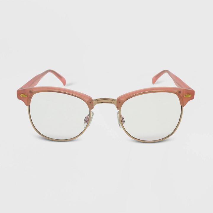 Women's Retro Blue Light Filtering Glasses - Wild Fable Pink
