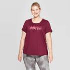 Women's Plus Size Short Sleeve Graphic T-shirt - C9 Champion Dark Berry 1x, Size: