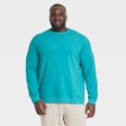 Men's Big & Tall Soft Gym Crewneck Sweatshirt - All In Motion Teal Green