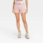 Women's High-rise Slim Fit Jean Shorts - Universal Thread Pink