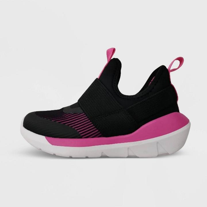 Kids' Silver Performance Pull-on Sneakers - All In Motion Black/pink