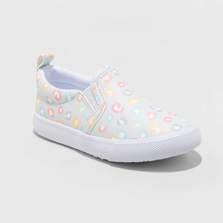 Toddler Girls' Alexus Leopard Print Slip-on Sneakers - Cat & Jack