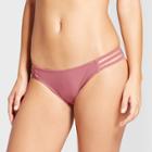 Women's Strappy Cheeky Bikini Bottom - Xhilaration Primrose Mauve