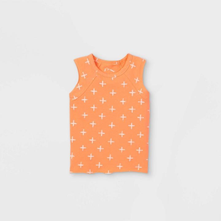 Toddler Boys' 'plus' Tank Top - Art Class Orange