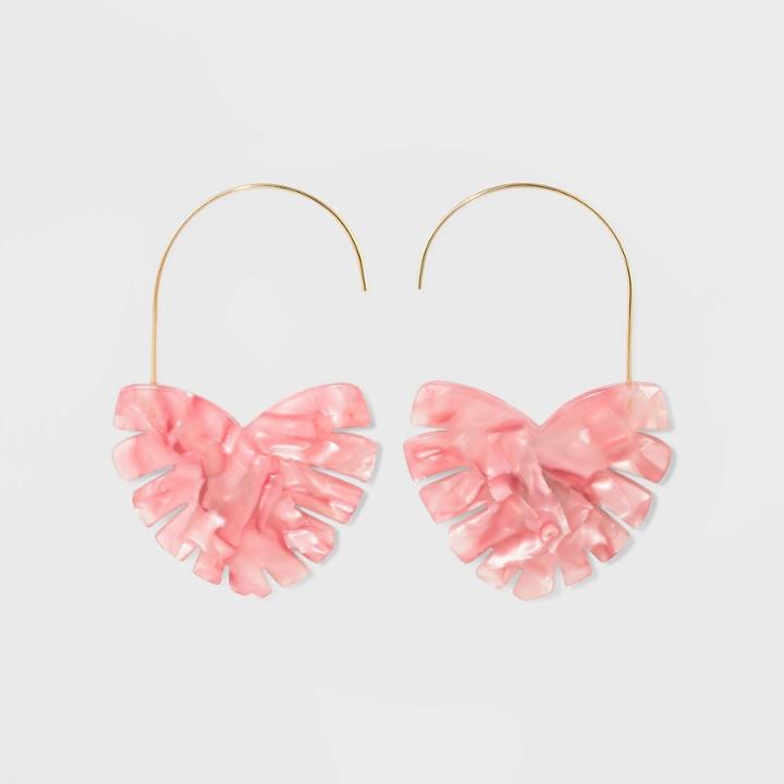 Sugarfix By Baublebar Modern Heart Drop Earrings - Blush Pink, Girl's