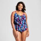 Women's Tiered Tankini Pink Animal - Aqua Green Pink Animal