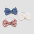 Baby Girls' 3pk Headband With Knotted Bows - Cat & Jack Red/blue Newborn