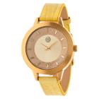 Women's Earth Autumn Wood Outer-dial Polyurethane Strap Watch-yellow, Yellow