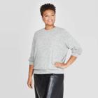 Women's Plus Size Long Sleeve Cozy Crewneck Pullover Sweatshirt - Ava & Viv Heather Gray X, Women's, Grey Gray