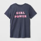 Kids' Short Sleeve Girl Power Graphic T-shirt - Cat & Jack Gray