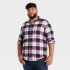 Men's Tall Standard Fit Premium Flannel Long Sleeve Button-down Shirt - Goodfellow & Co