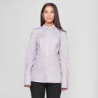 Women's Long Sleeve Fitted Button-down Collared Shirt - Prologue Purple