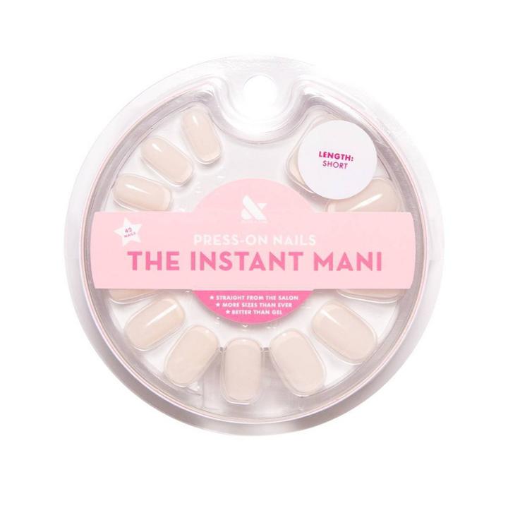 Olive & June Press-on Fake Nails - Short Squoval Classic French