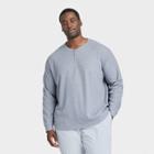 Men's Big & Tall Waffle-knit Henley Athletic Top - All In Motion Dark Gray