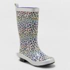 Girls' Lulani Leopard Print Rain Boots - Cat & Jack Gray