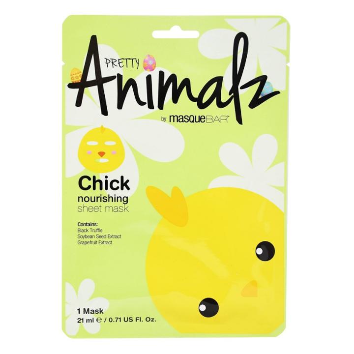 Masque Bar Animalz Chick Face Mask - 0.71 Fl Oz, Adult Unisex