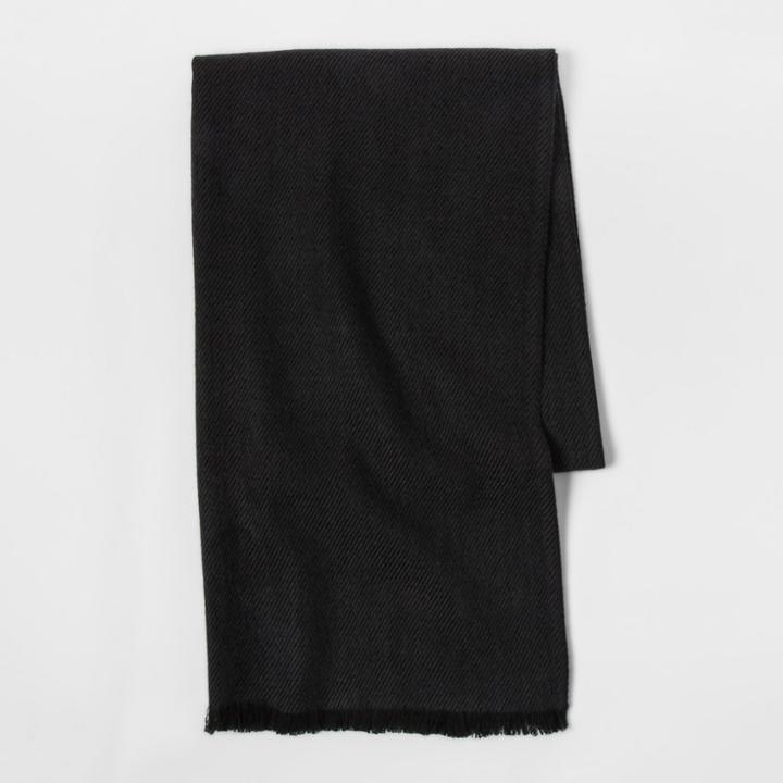 Goodfellow & Co Men's Twill Striped Scarf - Project Flagship - Dark Gray