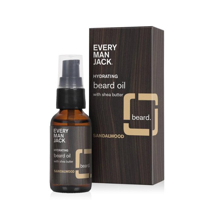 Every Man Jack Men's Moisturizing Sandalwood Beard Oil With Shea Butter