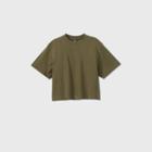 Women's Short Sleeve Rolled Cuff Boxy T-shirt - Wild Fable Olive Green Xs, Green Green