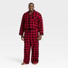 Men's Big & Tall Plaid Flannel Pajama Set - Wondershop Red
