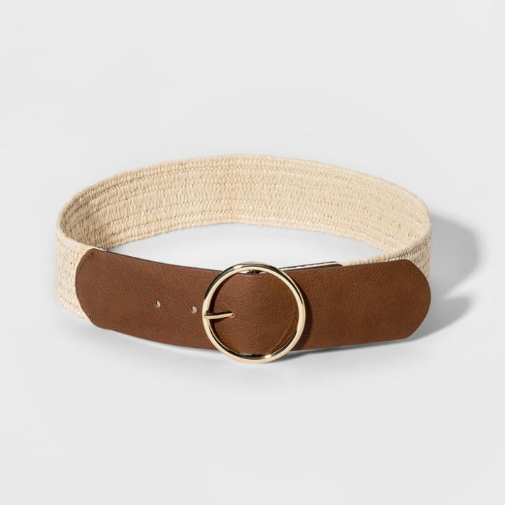 Women's Straw Without Centrebar Belts - A New Day Natural