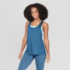 Women's 2-in-1 Tank Top - C9 Champion Jade/aqua S, Green/aqua Bra