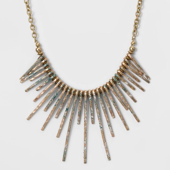 Scattered Textured Bars Statement Necklace - Universal Thread,
