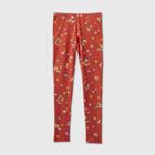 Girls' Floral Leggings - Cat & Jack Rust