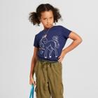 Girls' Short Sleeve Horse Graphic T-shirt - Cat & Jack Navy