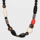 Target Wood Necklace - A New Day Ivory/black